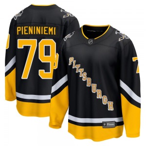 Premier Fanatics Branded Youth Emil Pieniniemi Black 2021/22 Alternate Breakaway Player Jersey - NHL Pittsburgh Penguins