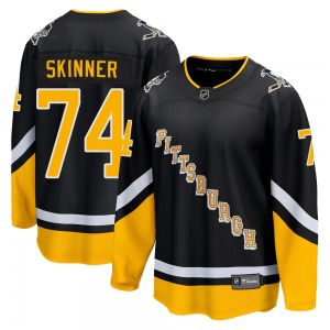 Premier Fanatics Branded Youth Stuart Skinner Black 2021/22 Alternate Breakaway Player Jersey - NHL Pittsburgh Penguins