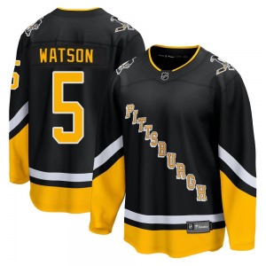 Premier Fanatics Branded Youth Bryan Watson Black 2021/22 Alternate Breakaway Player Jersey - NHL Pittsburgh Penguins