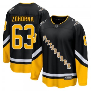 Premier Fanatics Branded Youth Radim Zohorna Black 2021/22 Alternate Breakaway Player Jersey - NHL Pittsburgh Penguins