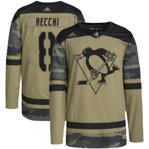 Authentic Adidas Adult Mark Recchi Camo Military Appreciation Practice Jersey - NHL Pittsburgh Penguins