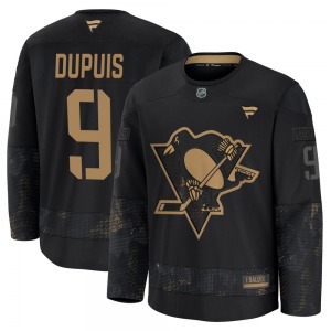 Premium Fanatics Youth Pascal Dupuis Black 2024 Military Appreciation Practice Jersey - NHL Pittsburgh Penguins