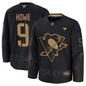 Premium Fanatics Youth Tanner Howe Black 2024 Military Appreciation Practice Jersey - NHL Pittsburgh Penguins