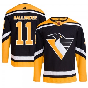 Authentic Adidas Adult Filip Hallander Black Reverse Retro 2.0 Jersey - NHL Pittsburgh Penguins