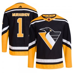 Authentic Adidas Adult Sergei Murashov Black Reverse Retro 2.0 Jersey - NHL Pittsburgh Penguins