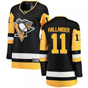 Breakaway Fanatics Branded Women's Filip Hallander Black Home Jersey - NHL Pittsburgh Penguins