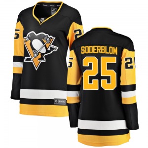 Breakaway Fanatics Branded Women's Elmer Soderblom Black Home Jersey - NHL Pittsburgh Penguins