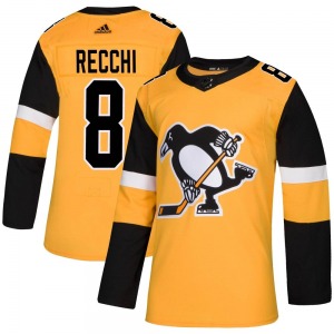 Authentic Adidas Adult Mark Recchi Gold Alternate Jersey - NHL Pittsburgh Penguins