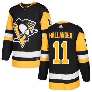 Authentic Adidas Adult Filip Hallander Black Home Jersey - NHL Pittsburgh Penguins