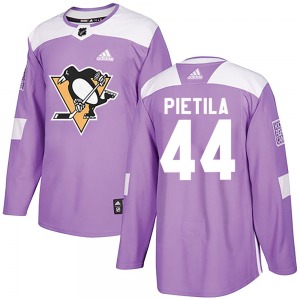 Authentic Adidas Youth Chase Pietila Purple Fights Cancer Practice Jersey - NHL Pittsburgh Penguins