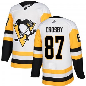 Authentic Adidas Adult Sidney Crosby White Away Jersey - NHL Pittsburgh Penguins