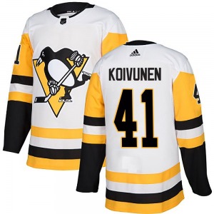 Authentic Adidas Adult Ville Koivunen White Away Jersey - NHL Pittsburgh Penguins