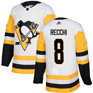 Authentic Adidas Adult Mark Recchi White Away Jersey - NHL Pittsburgh Penguins