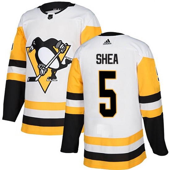 Authentic Adidas Adult Ryan Shea White Away Jersey - NHL Pittsburgh Penguins