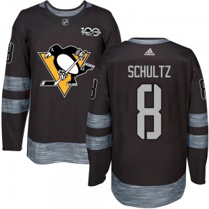 Authentic Adult Dave Schultz Black 1917-2017 100th Anniversary Jersey - NHL Pittsburgh Penguins