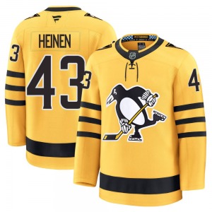 Premium Fanatics Adult Danton Heinen Gold Alternate 2025 Jersey - NHL Pittsburgh Penguins