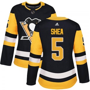 Authentic Adidas Women's Ryan Shea Black Home Jersey - NHL Pittsburgh Penguins