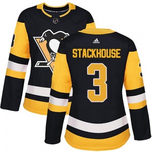 Authentic Adidas Women's Ron Stackhouse Black Home Jersey - NHL Pittsburgh Penguins