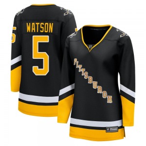 Premier Fanatics Branded Women's Bryan Watson Black 2021/22 Alternate Breakaway Player Jersey - NHL Pittsburgh Penguins