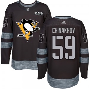 Authentic Youth Egor Chinakhov Black 1917-2017 100th Anniversary Jersey - NHL Pittsburgh Penguins