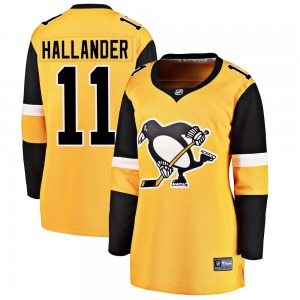 Breakaway Fanatics Branded Women's Filip Hallander Gold Alternate Jersey - NHL Pittsburgh Penguins