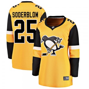 Breakaway Fanatics Branded Women's Elmer Soderblom Gold Alternate Jersey - NHL Pittsburgh Penguins